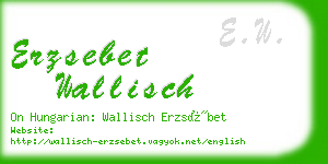 erzsebet wallisch business card